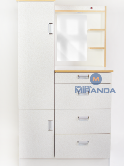 Cómoda con espejo 90 cm. floresta con vieres